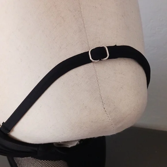 Black one piece net swimsuit - Picture 9 of 11